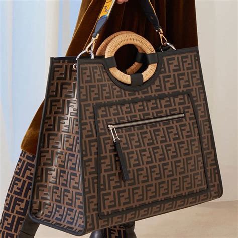 fendi runaway leather tote bag|fendi leather handbags.